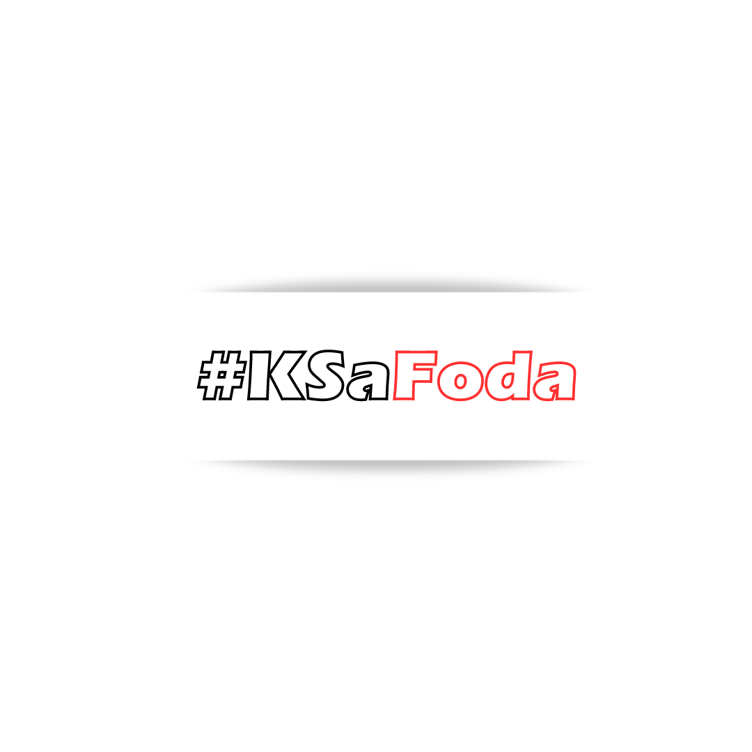Adesivo #KSaFoda Preto e Vermelho Oco