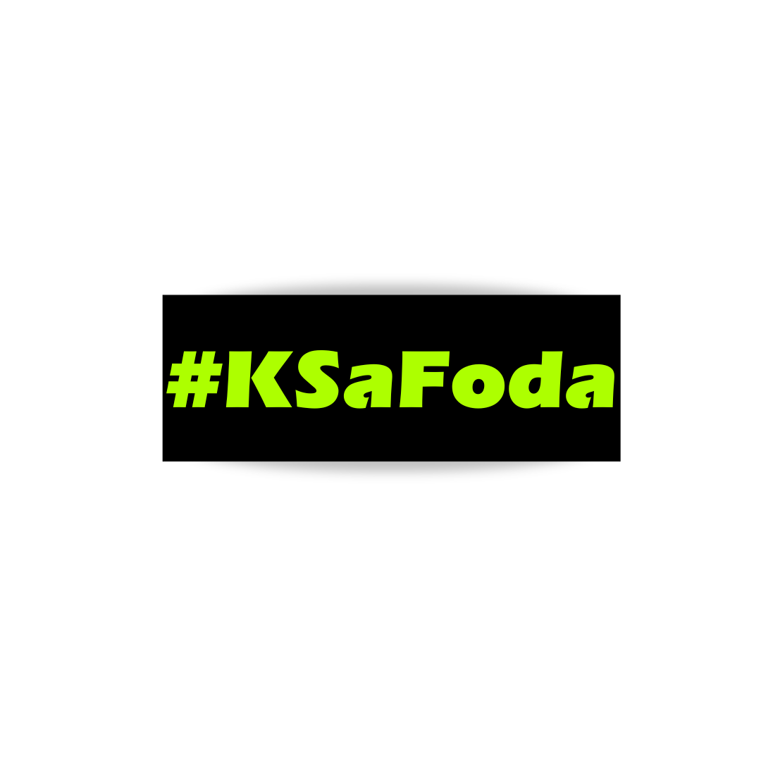 Großer Aufkleber #KSaFoda Neon
