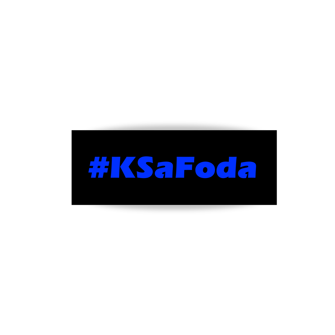 Sticker #KSaFoda Holographique Bleu