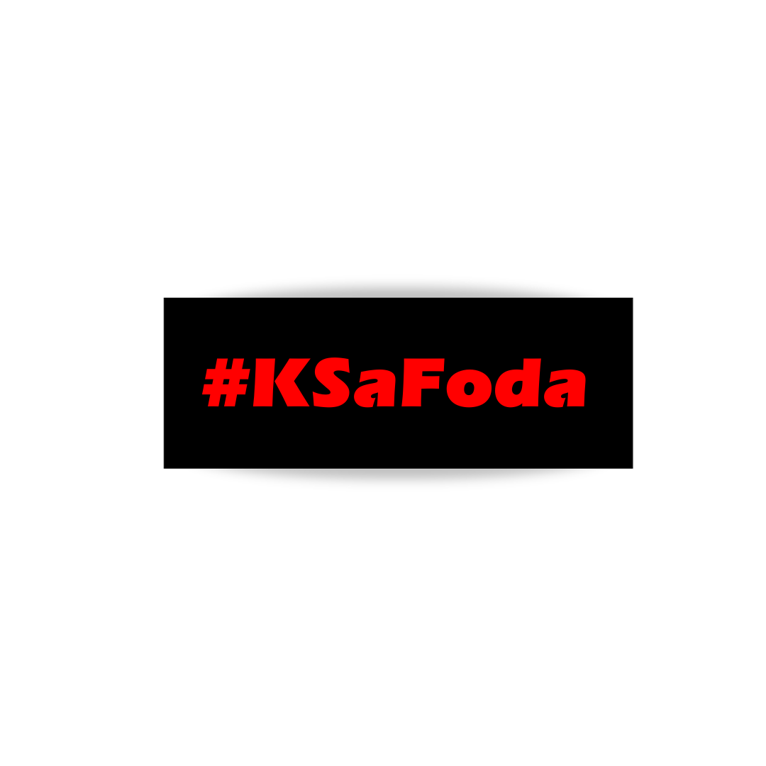 Aufkleber #KSaFoda Holografisch Rot