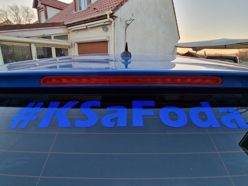 Aufkleber #KSaFoda Holographic Blue