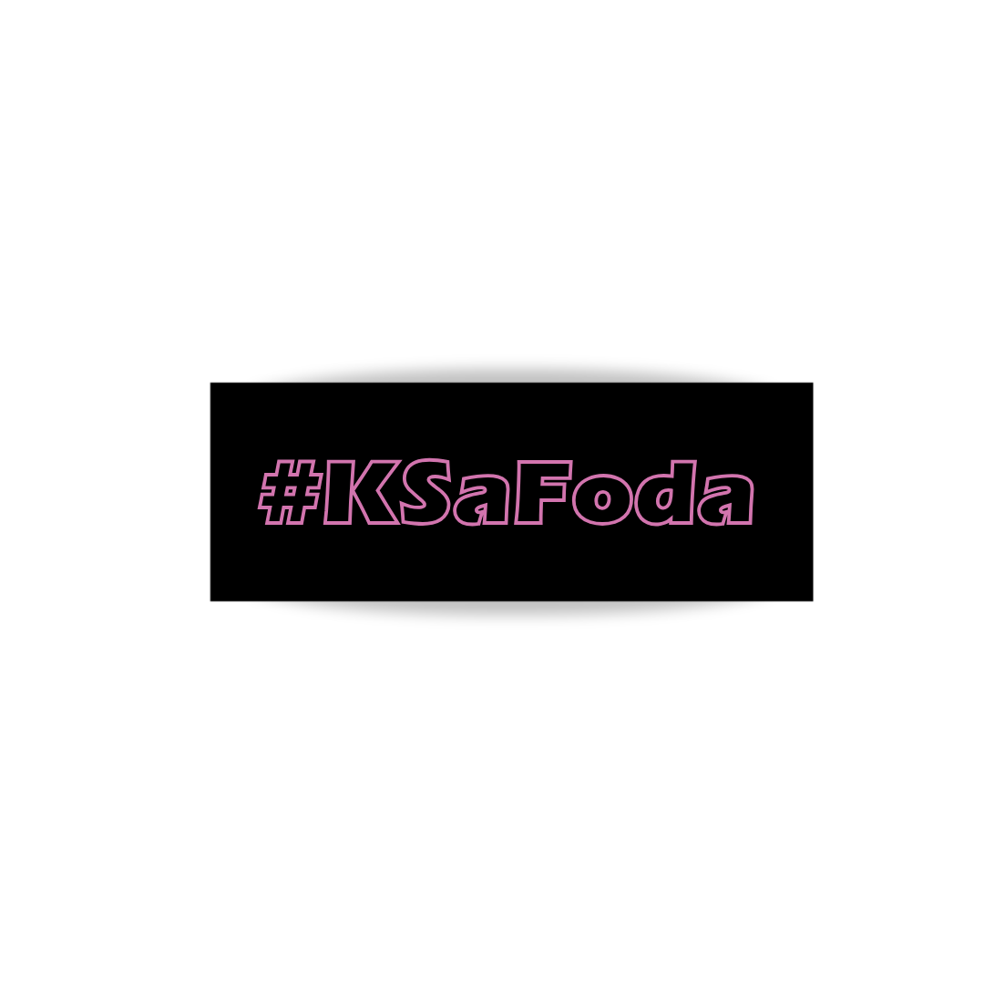 Sticker #KSaFoda Rose Creusé