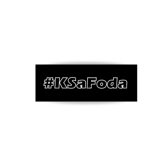 Aufkleber #KSaFoda Weiß ausgehöhlt