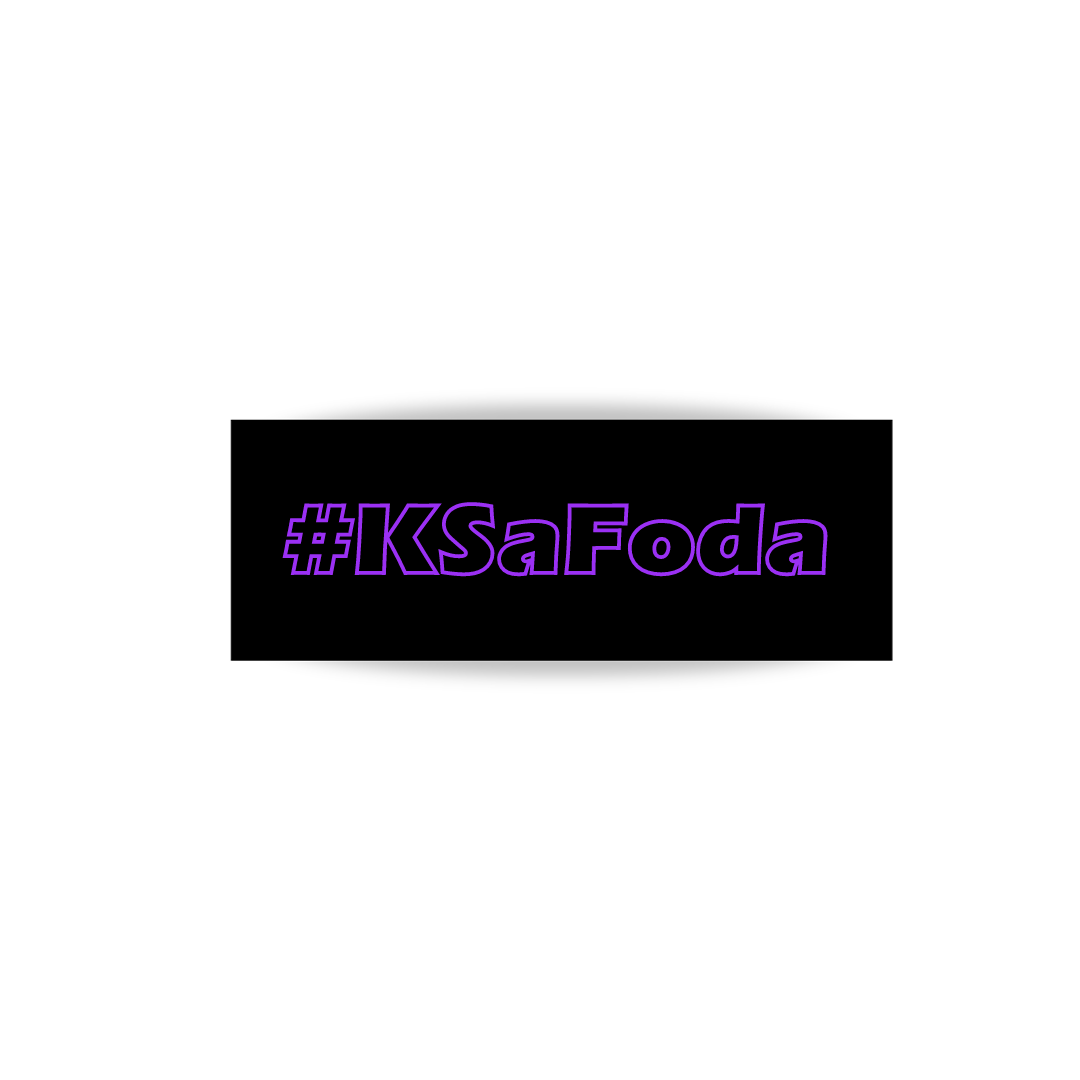 #KSaFoda Adesivo Oco Roxo