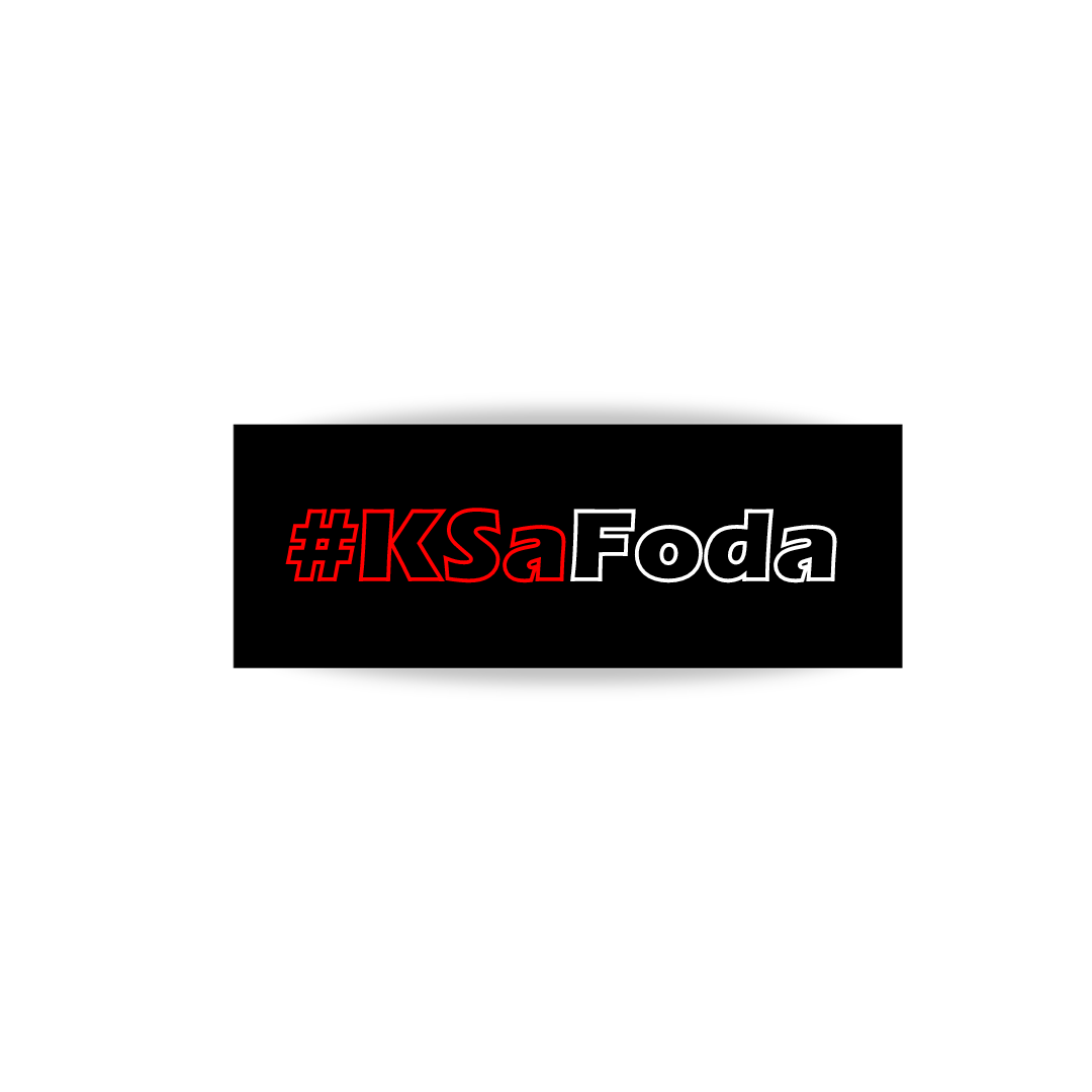 🎁 Sticker #KSaFoda Rouge & Blanc Creusé (100% off)