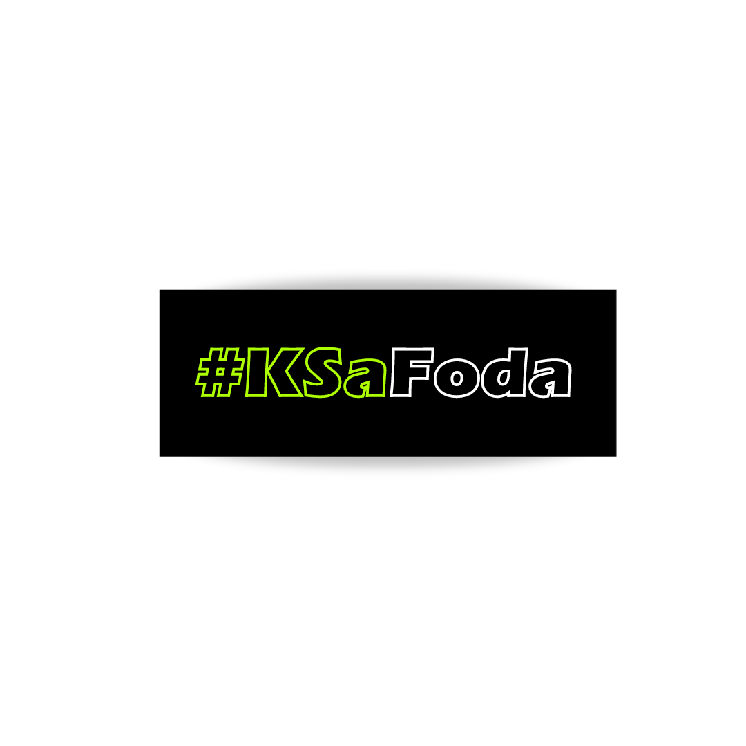 🎁 Sticker #KSaFoda Fluo & Blanc Creusé (100% off)
