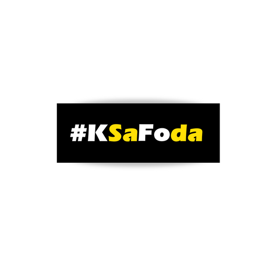 🎁 Sticker #KSaFoda Blanc & Jaune (100% off)