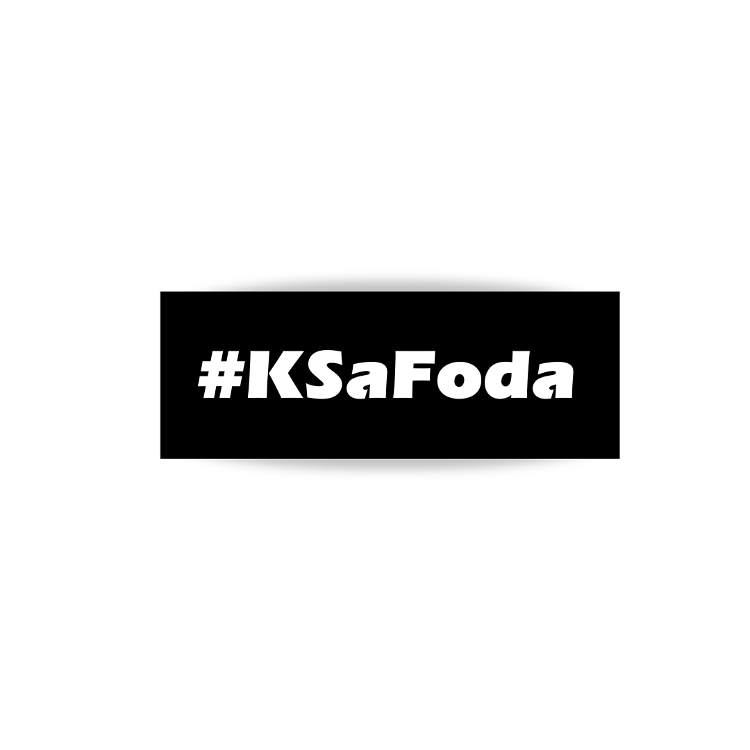 Sticker #KSaFoda Blanc Pare-brise
