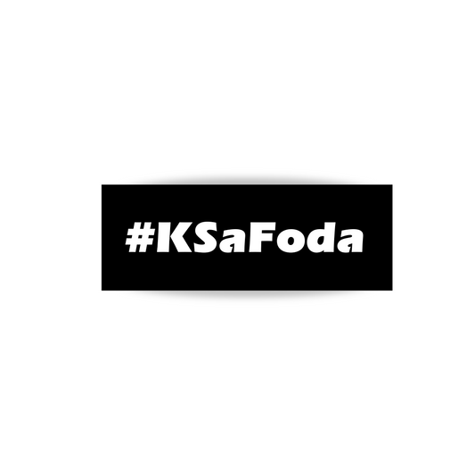 Sticker #KSaFoda Blanc Pare-brise