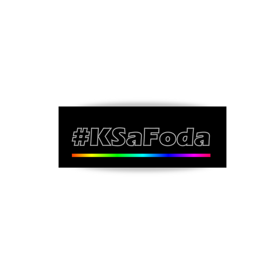 Sticker #KSaFoda Holographique Creusé