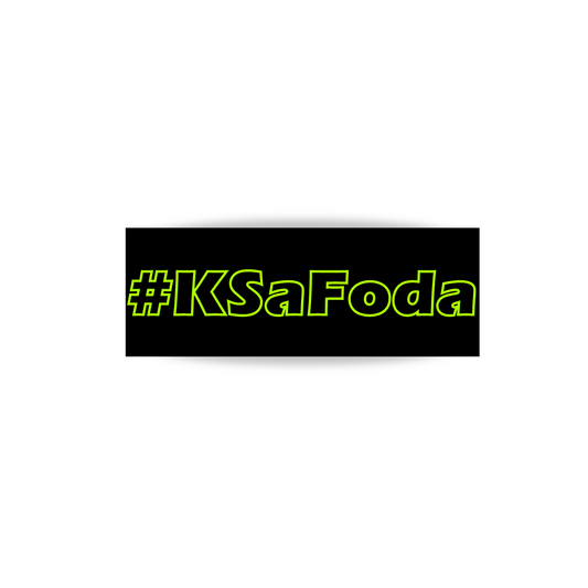 Grand Sticker #KSaFoda Fluo Creusé