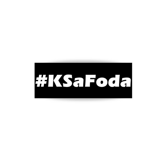 Grand Sticker #KSaFoda Blanc
