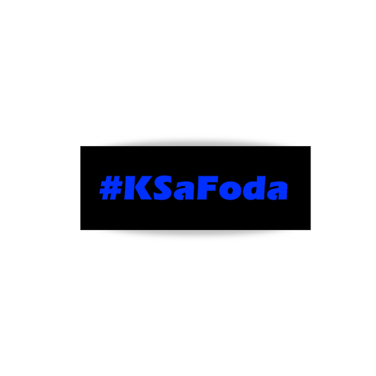 Sticker #KSaFoda Holographique Bleu