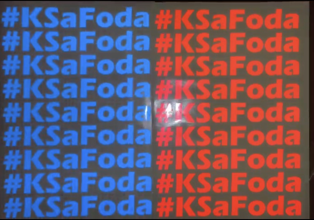 Sticker #KSaFoda Lumineux Rouge