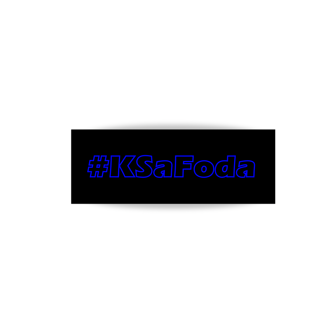 Sticker #KSaFoda Lumineux Bleu Creusé